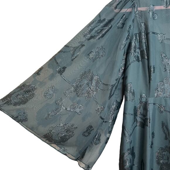 Cooper St Ophelia Wide Sleeve Green Mini Dress - Picture 4 of 10